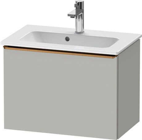 Vanity unit wall-mounted, DE4268004070000 Concrete grey Matt, Decor, Handle Bronze