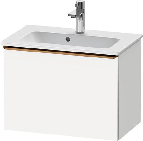 Vanity unit wall-mounted, DE4268004180000 White Matt, Decor, Handle Bronze