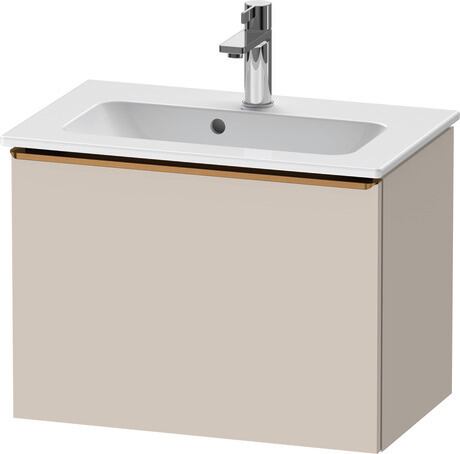 Vanity unit wall-mounted, DE4268004910000 taupe Matt, Decor, Handle Bronze