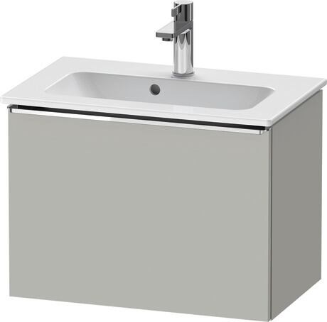 Vanity unit wall-mounted, DE4268010070000 Concrete grey Matt, Decor, Handle Chrome