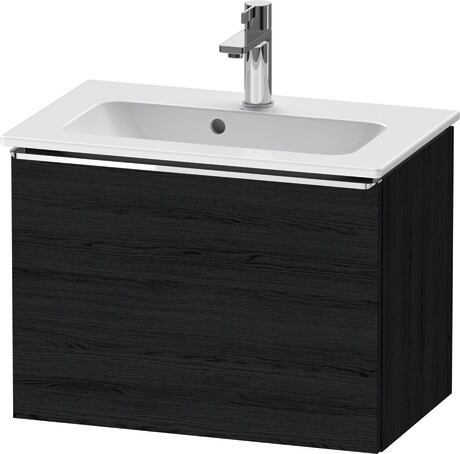 Vanity unit wall-mounted, DE4268010160000 Black oak Matt, Decor, Handle Chrome