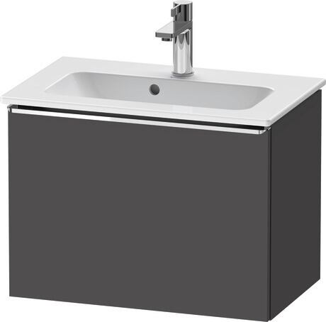 Vanity unit wall-mounted, DE4268010490000 Graphite Matt, Decor, Handle Chrome