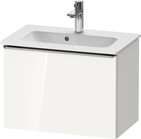 Vanity unit wall-mounted, DE4268070220000 White High Gloss, Decor, Handle Stainless steel