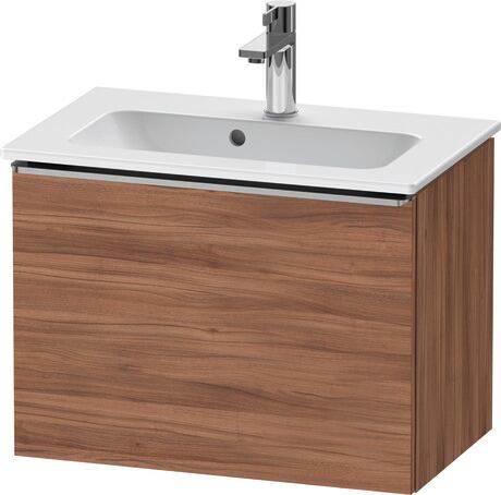 Vanity unit wall-mounted, DE4268070790000 Walnut Matt, Decor, Handle Stainless steel