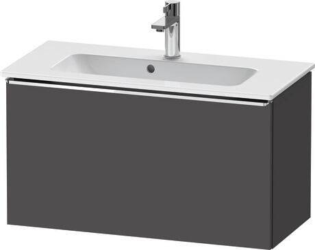 Vanity unit wall-mounted, DE4269010490000 Graphite Matt, Decor, Handle Chrome