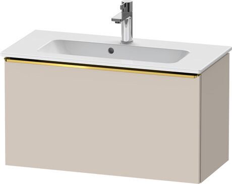 Vanity unit wall-mounted, DE4269034910000 taupe Matt, Decor, Handle Gold