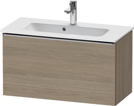 Vanity unit wall-mounted, DE4269070350000 Oak terra Matt, Decor, Handle Stainless steel