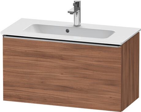 Vanity unit wall-mounted, DE4269070790000 Walnut Matt, Decor, Handle Stainless steel