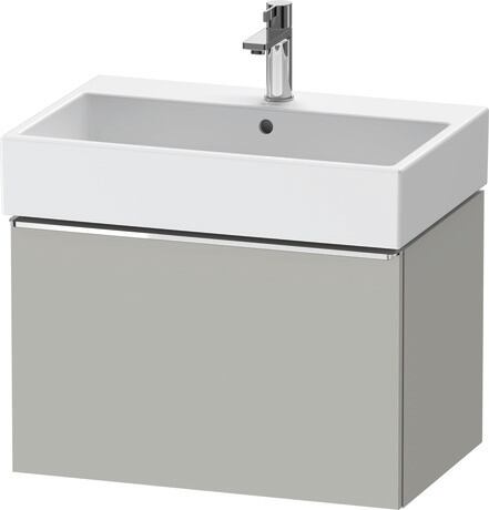 Vanity unit wall-mounted, DE4272010070000 Concrete grey Matt, Decor, Handle Chrome