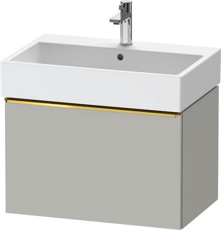 Vanity unit wall-mounted, DE4272034070000 Concrete grey Matt, Decor, Handle Gold