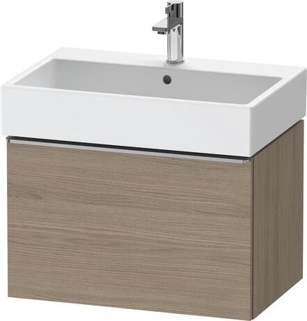 Vanity unit wall-mounted, DE4272070350000 Oak terra Matt, Decor, Handle Stainless steel