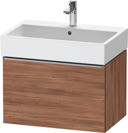 Vanity unit wall-mounted, DE4272070790000 Walnut Matt, Decor, Handle Stainless steel