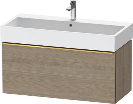 Vanity unit wall-mounted, DE4274034350000 Oak terra Matt, Decor, Handle Gold