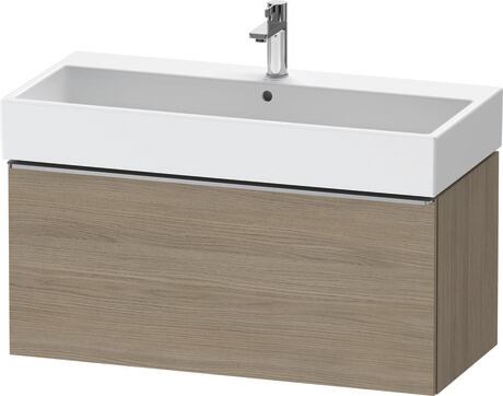 Vanity unit wall-mounted, DE4274070350000 Oak terra Matt, Decor, Handle Stainless steel