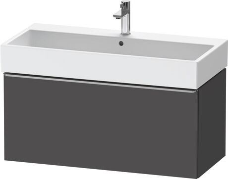 Vanity unit wall-mounted, DE4274070490000 Graphite Matt, Decor, Handle Stainless steel