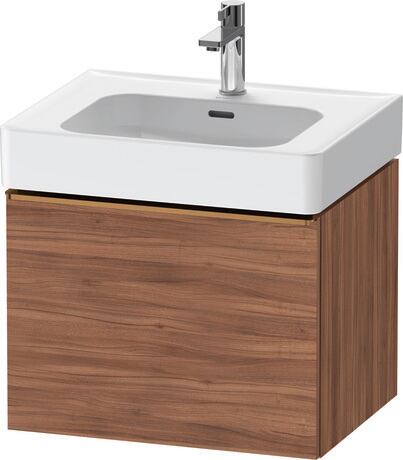 Vanity unit wall-mounted, DE4276004790000 Walnut Matt, Decor, Handle Bronze