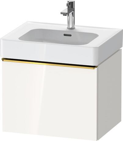 Vanity unit wall-mounted, DE4276034220000 White High Gloss, Decor, Handle Gold