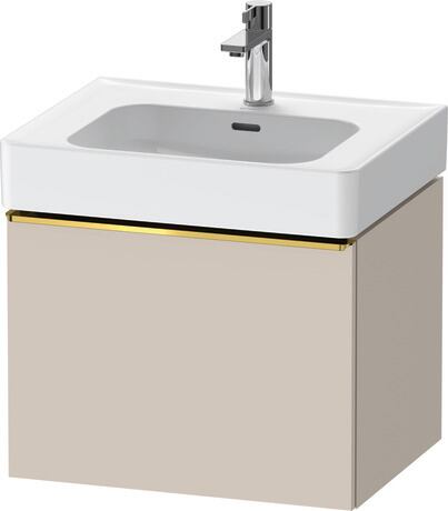 Vanity unit wall-mounted, DE4276034910000 taupe Matt, Decor, Handle Gold