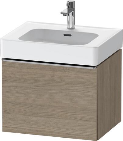 Vanity unit wall-mounted, DE4276070350000 Oak terra Matt, Decor, Handle Stainless steel