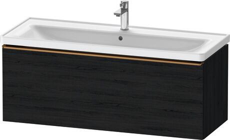 Vanity unit wall-mounted, DE4291004160000 Black oak Matt, Decor, Handle Bronze