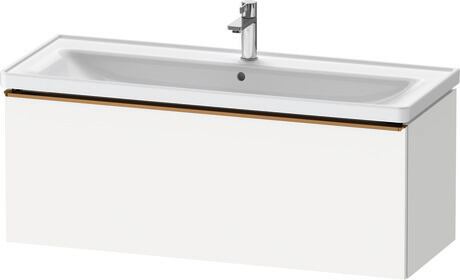 Vanity unit wall-mounted, DE4291004180000 White Matt, Decor, Handle Bronze