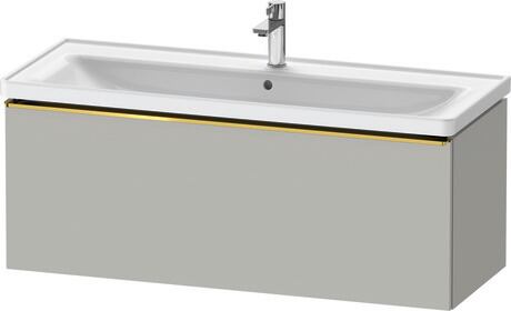 Vanity unit wall-mounted, DE4291034070000 Concrete grey Matt, Decor, Handle Gold