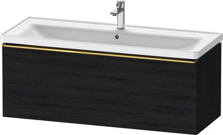 Vanity unit wall-mounted, DE4291034160000 Black oak Matt, Decor, Handle Gold