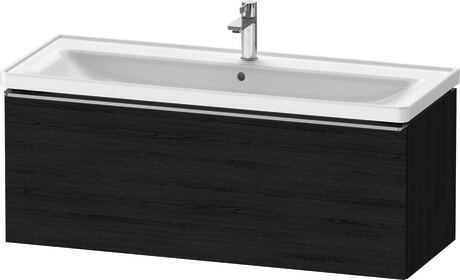 Vanity unit wall-mounted, DE4291070160000 Black oak Matt, Decor, Handle Stainless steel