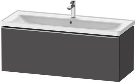 Vanity unit wall-mounted, DE4291070490000 Graphite Matt, Decor, Handle Stainless steel