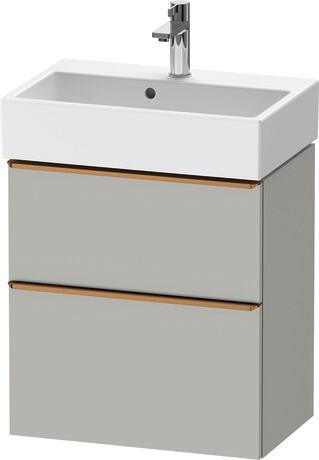 Vanity unit wall-mounted, DE4329004070000 Concrete grey Matt, Decor, Handle Bronze