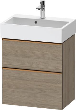 Vanity unit wall-mounted, DE4329004350000 Oak terra Matt, Decor, Handle Bronze