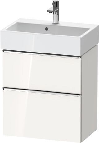 Vanity unit wall-mounted, DE4329010220000 White High Gloss, Decor, Handle Chrome