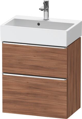 Vanity unit wall-mounted, DE4329010790000 Walnut Matt, Decor, Handle Chrome