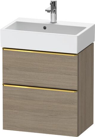 Vanity unit wall-mounted, DE4329034350000 Oak terra Matt, Decor, Handle Gold