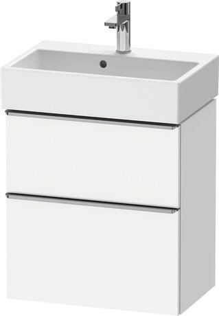 Vanity unit wall-mounted, DE4329070180000 White Matt, Decor, Handle Stainless steel