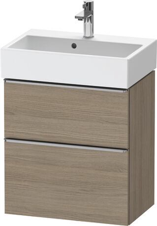 Vanity unit wall-mounted, DE4329070350000 Oak terra Matt, Decor, Handle Stainless steel