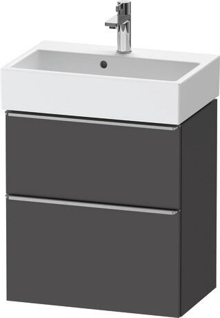 Vanity unit wall-mounted, DE4329070490000 Graphite Matt, Decor, Handle Stainless steel