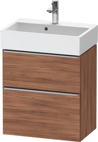 Vanity unit wall-mounted, DE4329070790000 Walnut Matt, Decor, Handle Stainless steel