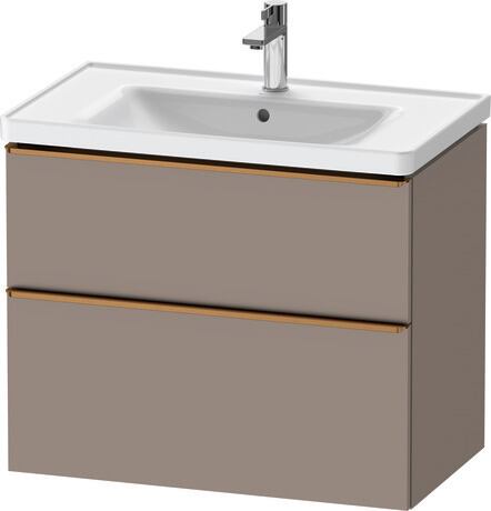 Vanity unit wall-mounted, DE4355004430000 Basalte Matt, Decor, Handle Bronze