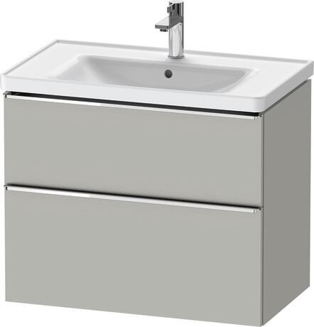 Vanity unit wall-mounted, DE4355010070000 Concrete grey Matt, Decor, Handle Chrome