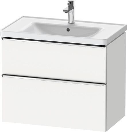 Vanity unit wall-mounted, DE4355010180000 White Matt, Decor, Handle Chrome