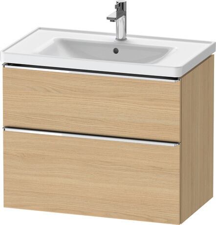 Vanity unit wall-mounted, DE4355010300000 Natural oak Matt, Decor, Handle Chrome