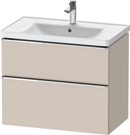 Vanity unit wall-mounted, DE4355010910000 taupe Matt, Decor, Handle Chrome