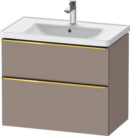 Vanity unit wall-mounted, DE4355034430000 Basalte Matt, Decor, Handle Gold