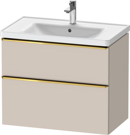 Vanity unit wall-mounted, DE4355034910000 taupe Matt, Decor, Handle Gold