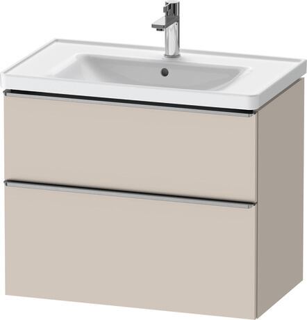 Vanity unit wall-mounted, DE4355070910000 taupe Matt, Decor, Handle Stainless steel