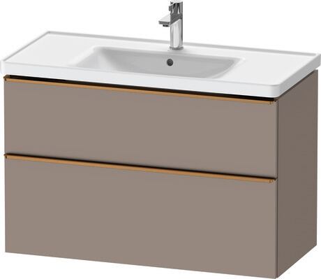 Vanity unit wall-mounted, DE4356004430000 Basalte Matt, Decor, Handle Bronze