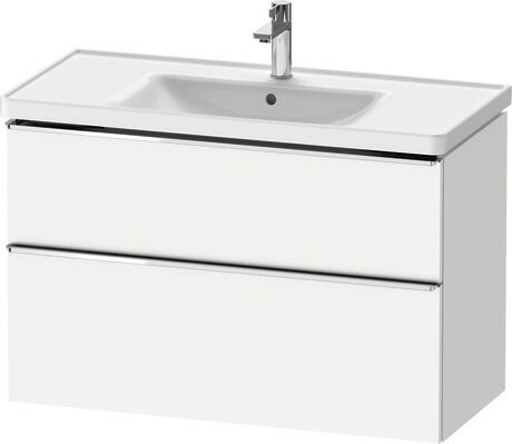 Vanity unit wall-mounted, DE4356010180000 White Matt, Decor, Handle Chrome