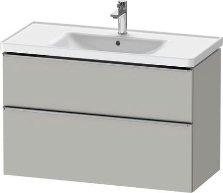 Vanity unit wall-mounted, DE4356070070000 Concrete grey Matt, Decor, Handle Stainless steel