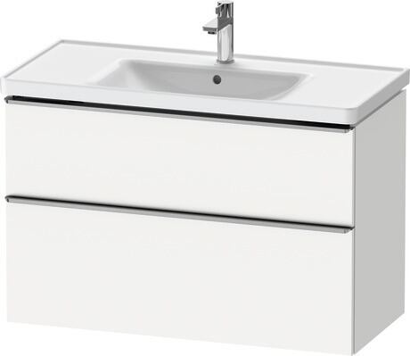 Vanity unit wall-mounted, DE4356070180000 White Matt, Decor, Handle Stainless steel